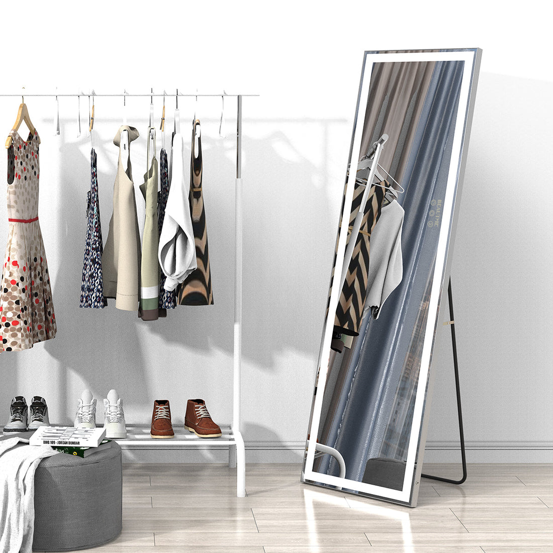 Full Length Floor Mirror, Standing or Wall Mounted Options