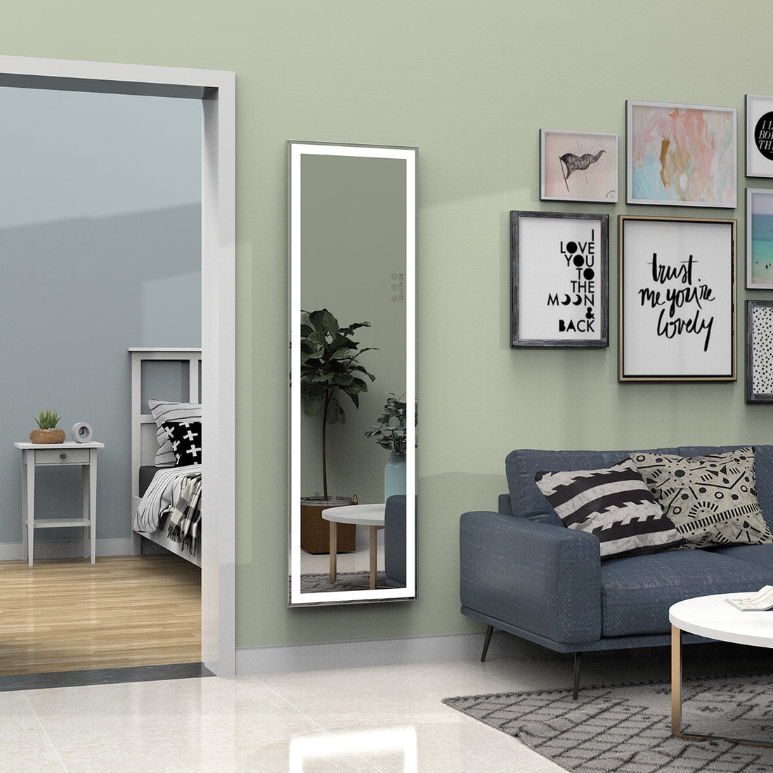 Full Length Floor Mirror, Standing or Wall Mounted Options