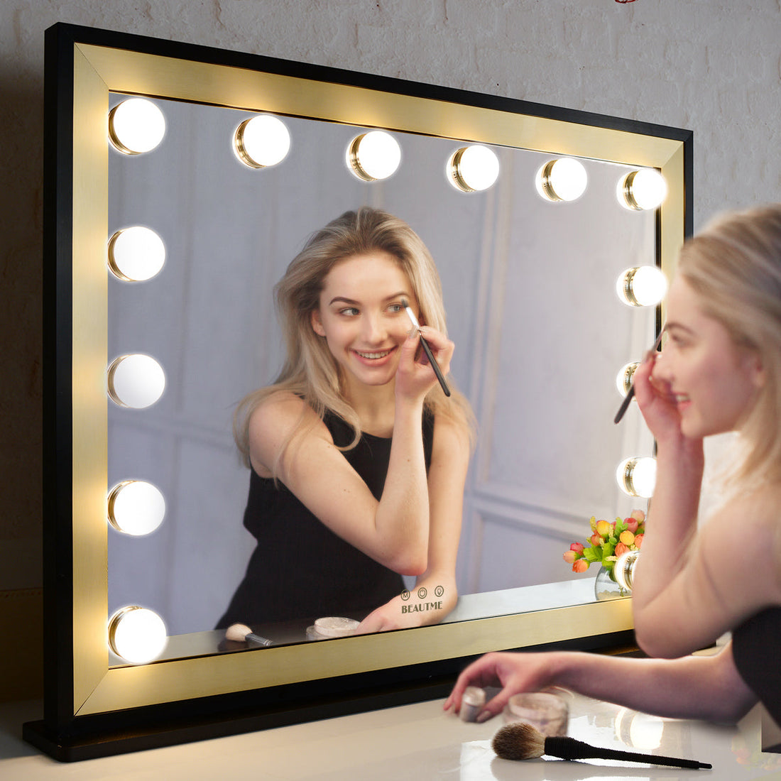 Aluminum Frame Vanity Mirror with LED Lights