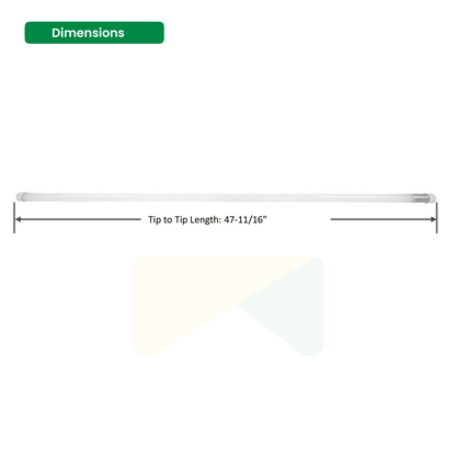 Versatile LED Tube Light - 18W, 4000K CCT, 2340 Lumens, Frosted Cover (25-Pack)