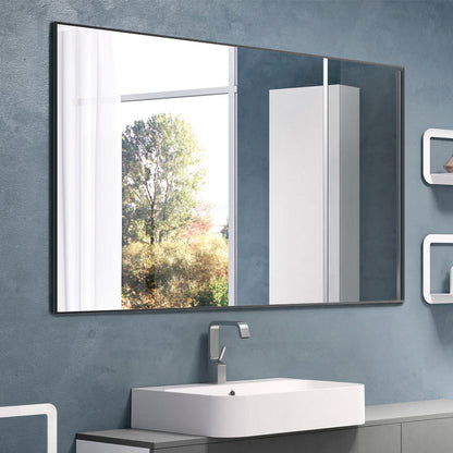 Large minimalist wall mirrors can be hung horizontally or upright, Suitable for bedrooms, cloakrooms, bathrooms, and toilets.