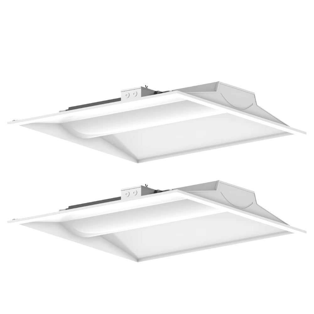 Sleek 2x2 LED Troffer Light - 30W/35W/40W, 3500K/4000K/5000K, Dimmable (4-Pack)