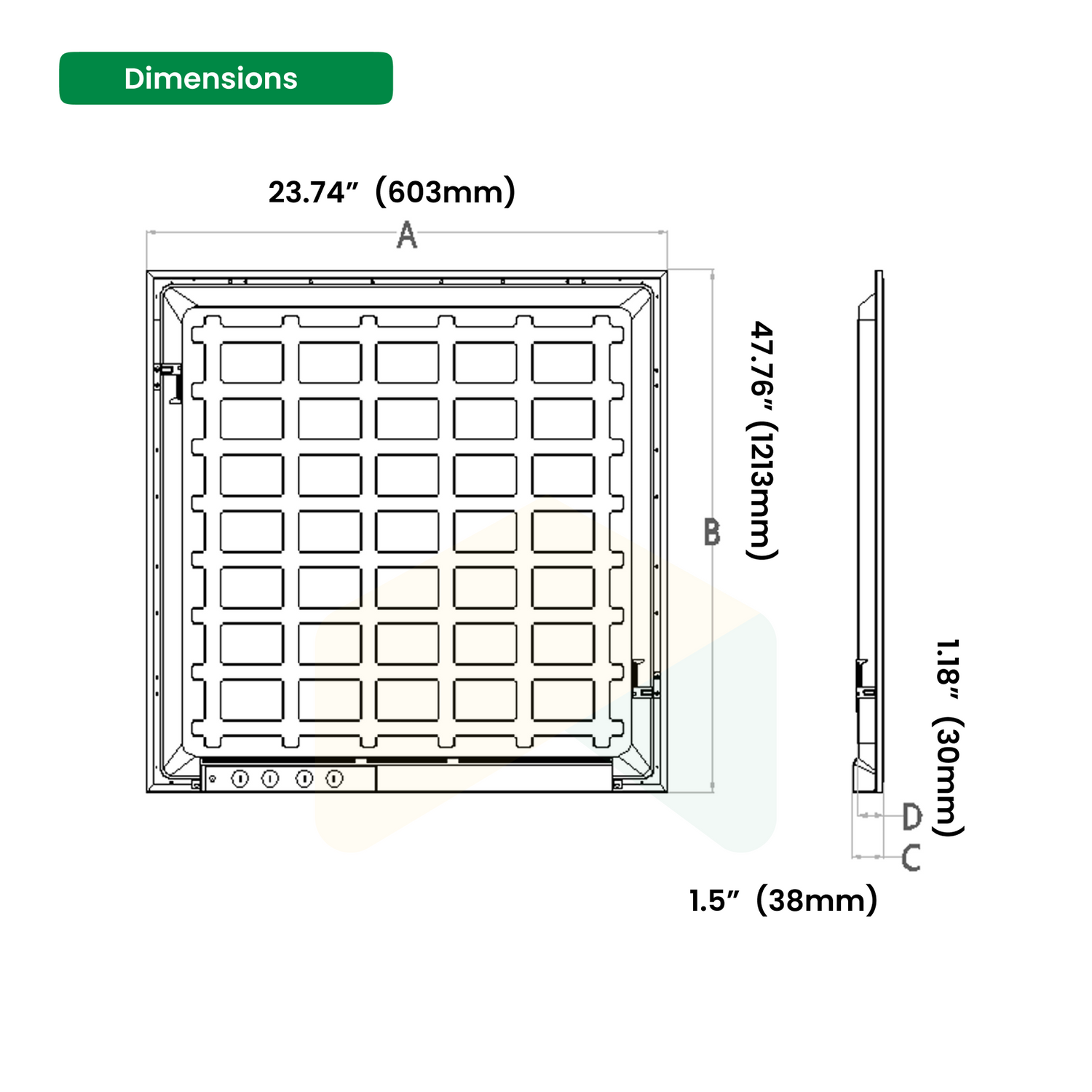 Slim 2x4 LED Flat Panel Light - 30W/40W/50W, 3500K/4000K/5000K, Dimmable (4-Pack)