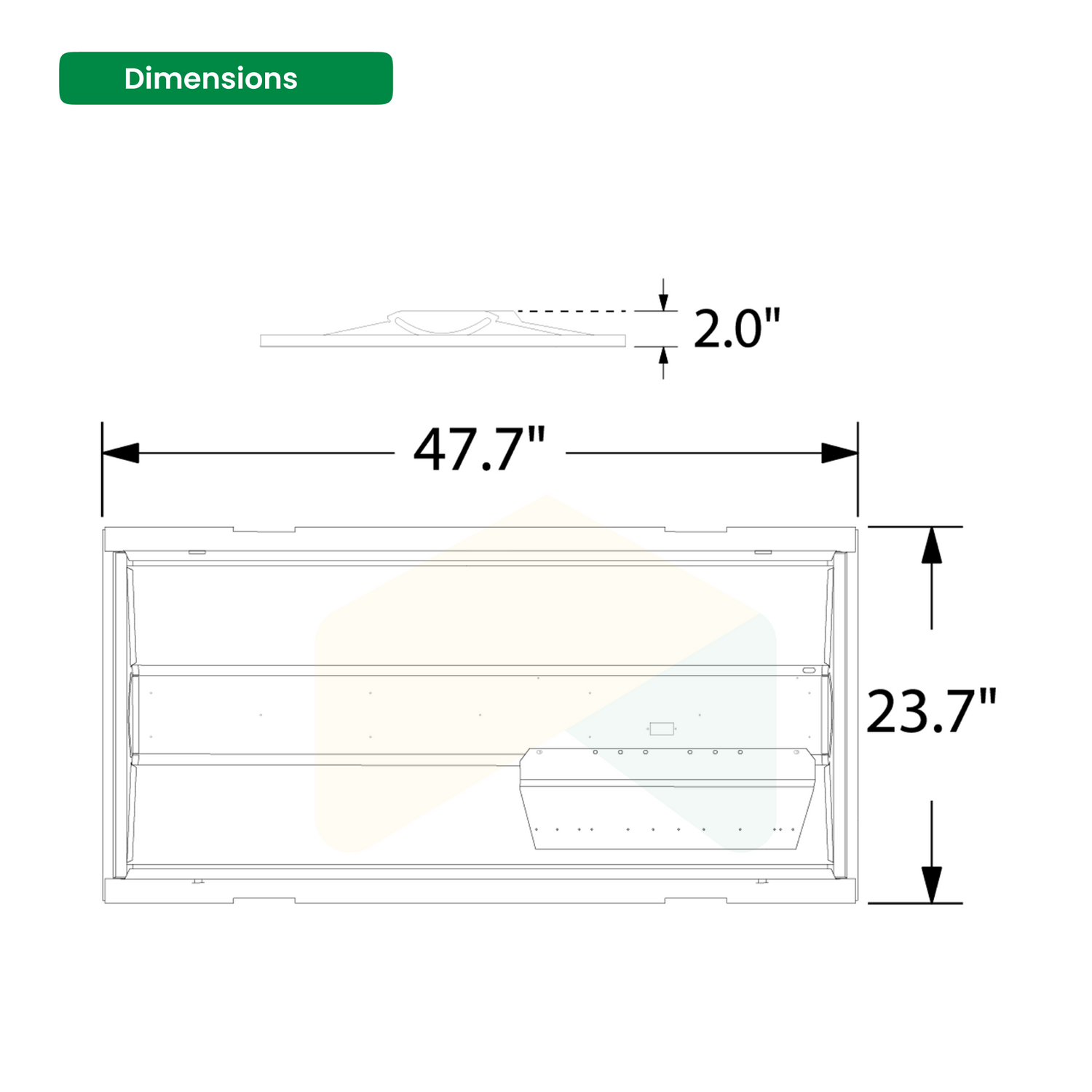 2X4 LED Troffer Retrofit - 30W/40W/50W - Color Changeable - 6250 Lumens - 120-277VAC - Dimmable - ETL Listed - DLC Premium - 2-Pack