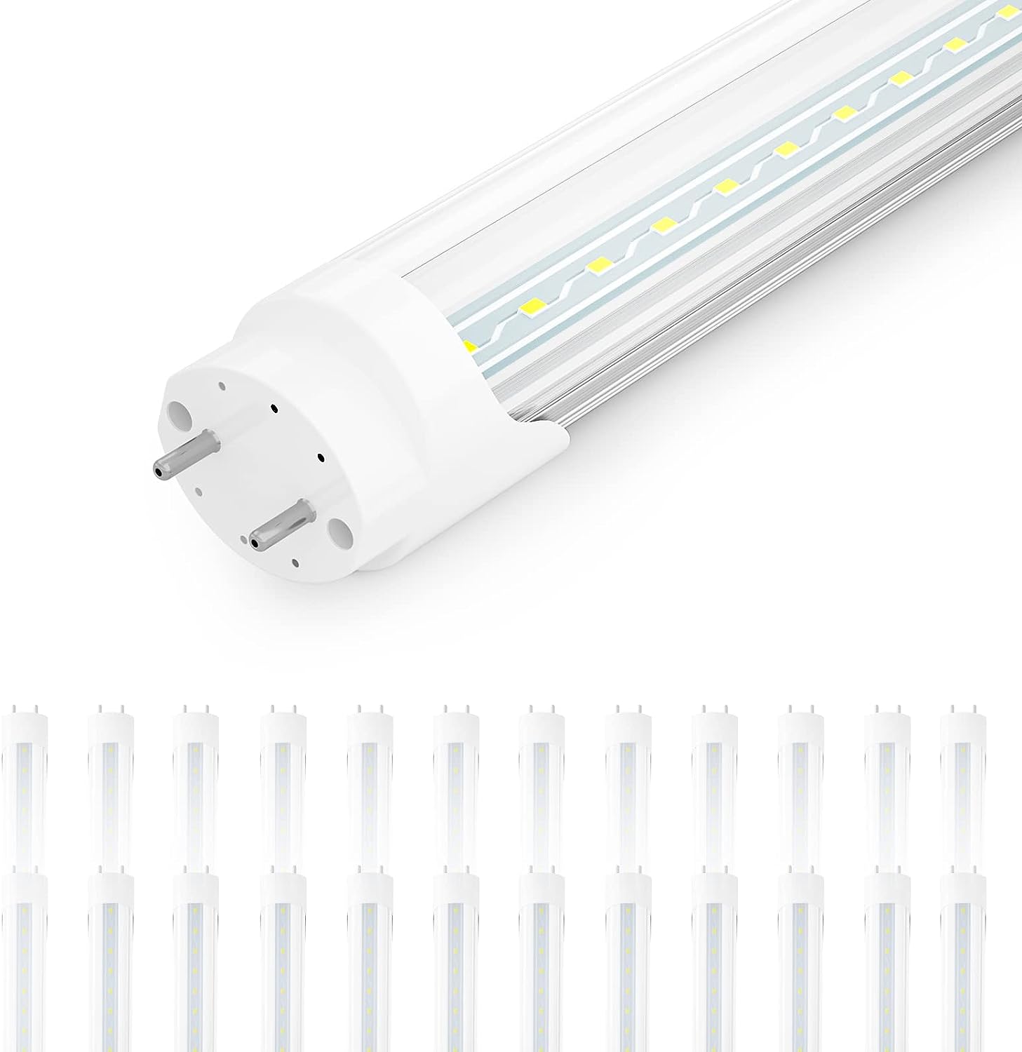 Energy-Efficient 4ft LED Tube Light - 15W, 5000K, 1950 Lumens, Aluminum Housing, , External Driver, Frosted Lens (30-Pack)