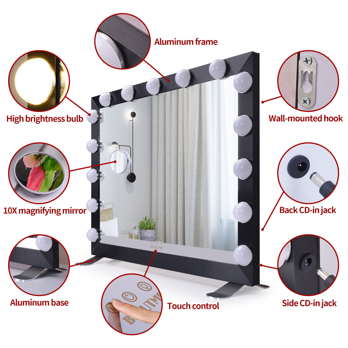 Hollywood Vanity Mirror with LED Lights