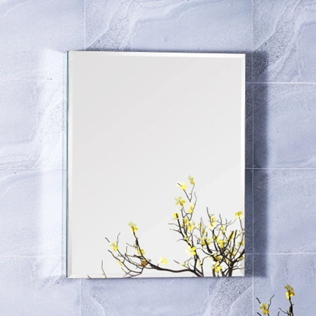 Modern Frameless Medicine Cabinet - 20&quot; x 26&quot;, Double-Sided Mirror, 1 Door