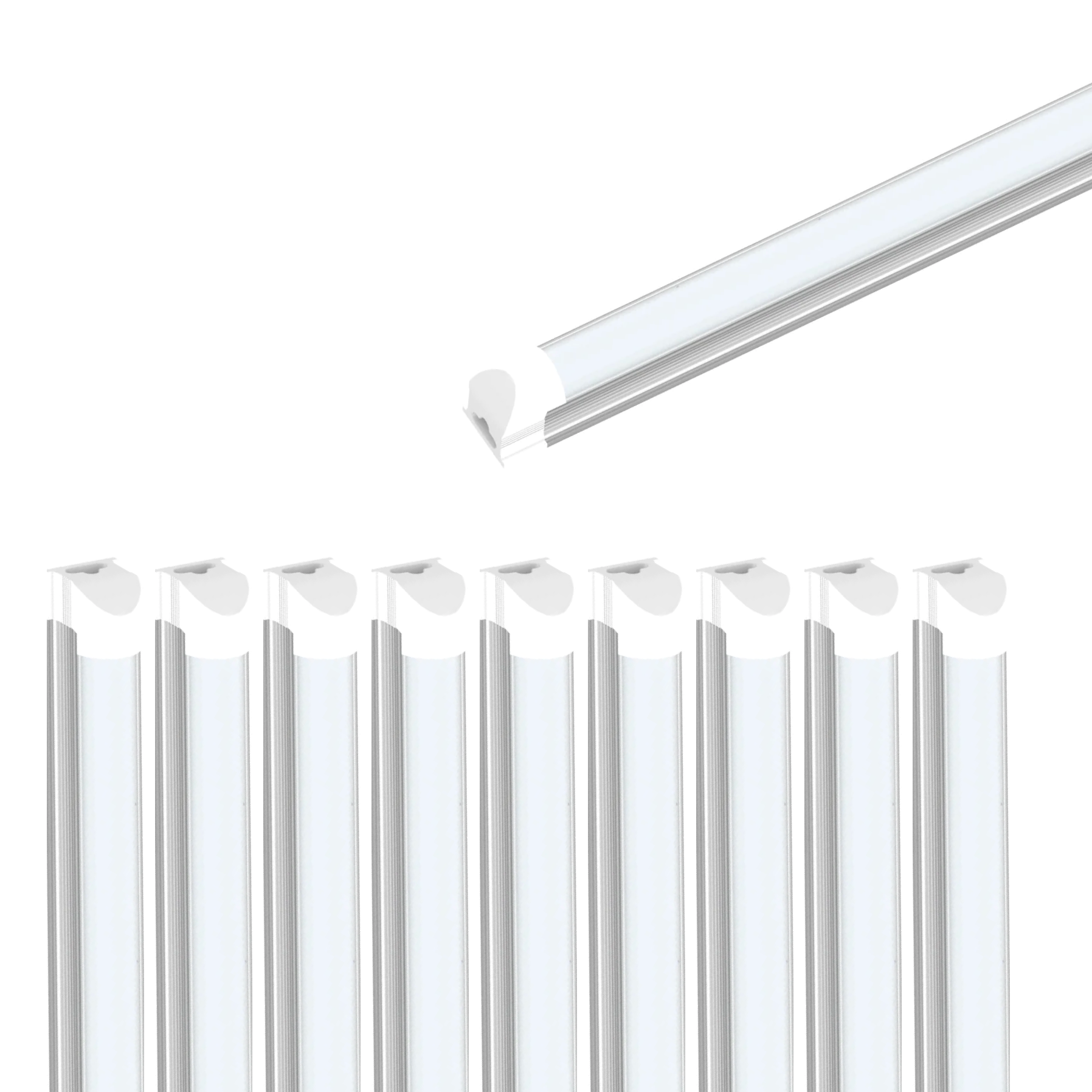 Integrated 4ft LED Tube Light - 30W, 5000K, 3900 Lumens, Traic Dimmable (25-Pack)