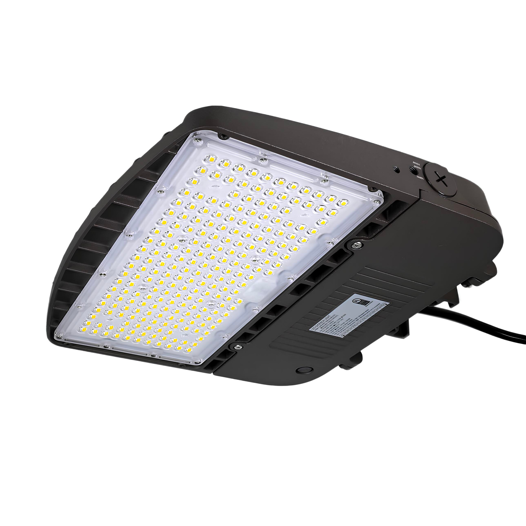 Versatile LED Shoebox Light - Slipfitter Mount - 100W/150W, 5000K, 19500 Lumens, 120-277VAC, Dimmable, IP66, UL Listed, DLC Premium Listed (5 Years Warranty)