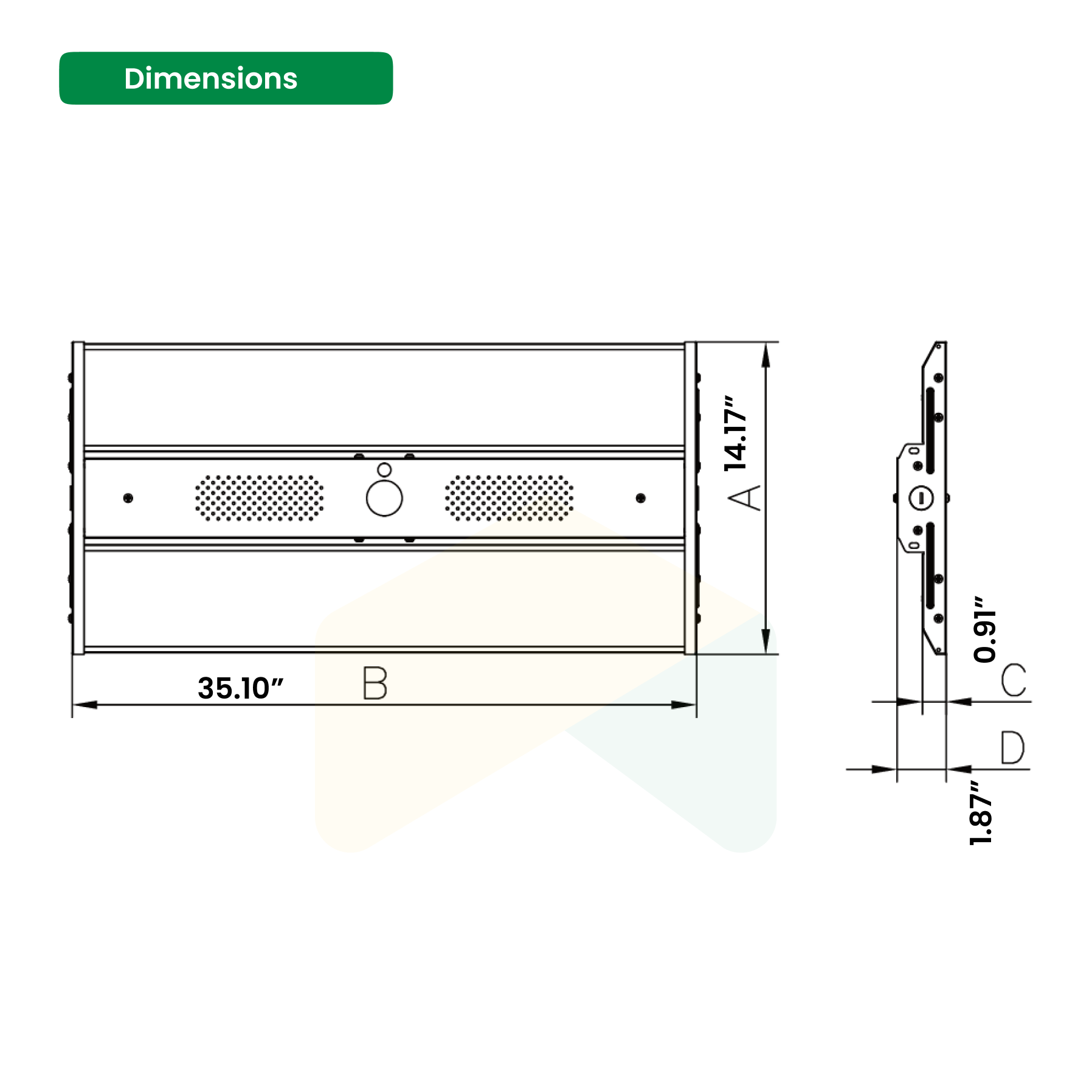 LED Linear High Bay Light - 225W - 5000K - 31500 Lumens - Dimmable - UL Listed - DLC Premium - 2-Pack