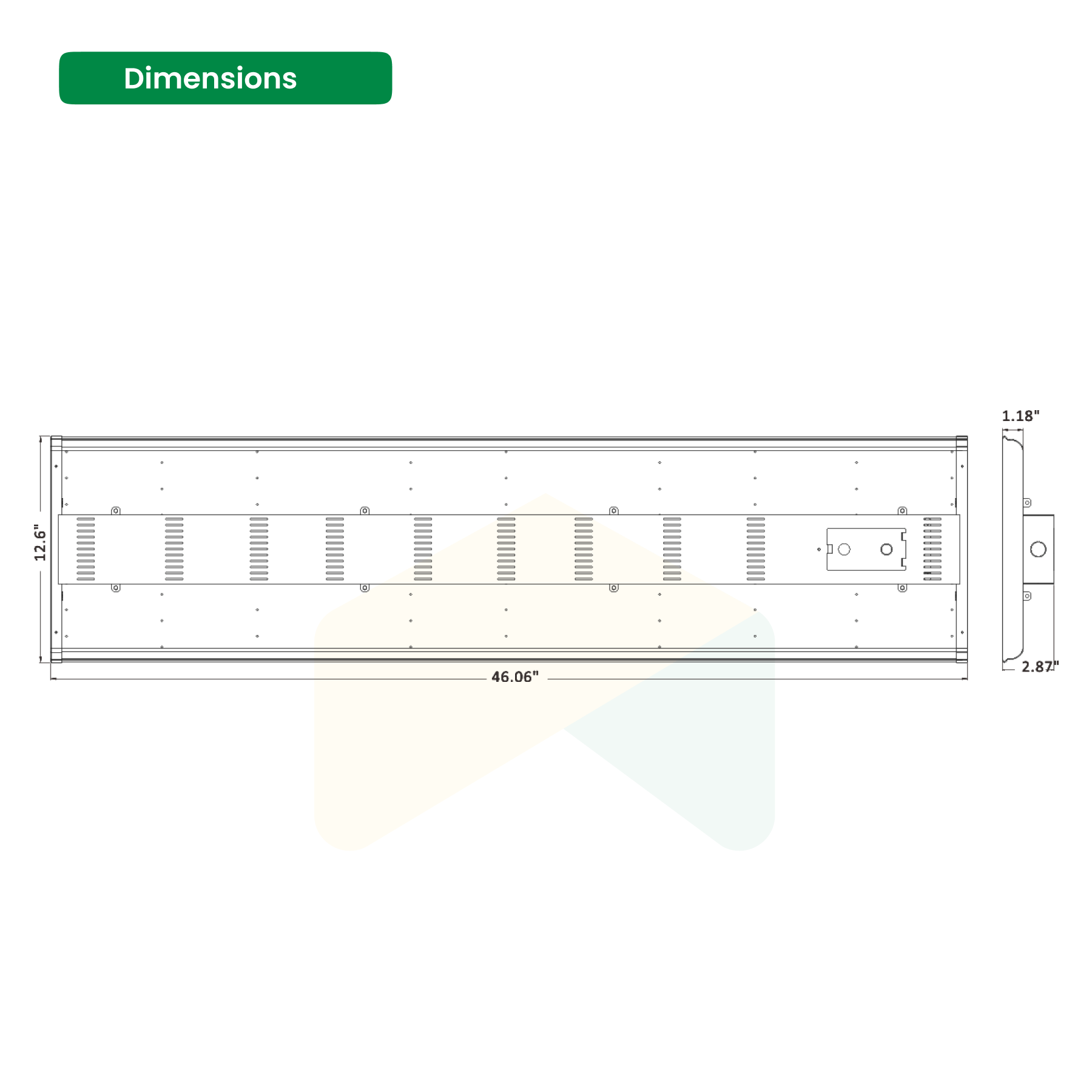 4FT LED Linear High Bay Light 300W - 5000K - 42000 Lumens