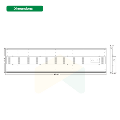 4FT LED Linear High Bay Light 300W - 5000K - 42000 Lumens