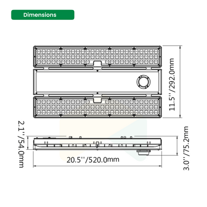 1.7FT LED Linear High Bay Light - 240/270/310W