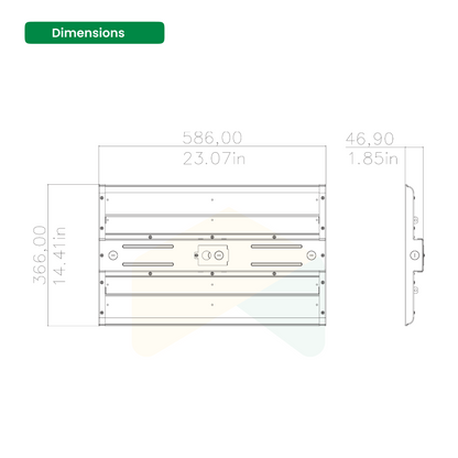 2FT Linear LED High Bay Light 105W - 5000K - 14700 Lumens