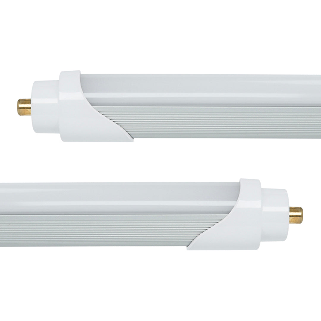 Ultra-Bright 8ft T8 LED Tube - 40W, 5000K, 4800 Lumens, Aluminum Housing, Switch Dimming, Frosted Lens, FA8 Single Pins - 20 Pack