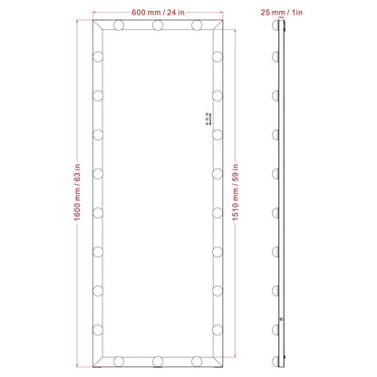 Lighted Vanity Mirror: Standing or Wall Mounted