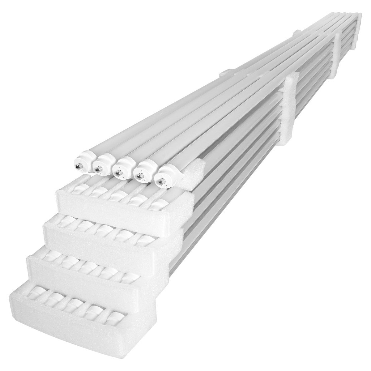 High-Performance 8ft LED Tube Light - 40W, 4000K, 5000 Lumens, Frosted Cover (25-Pack)