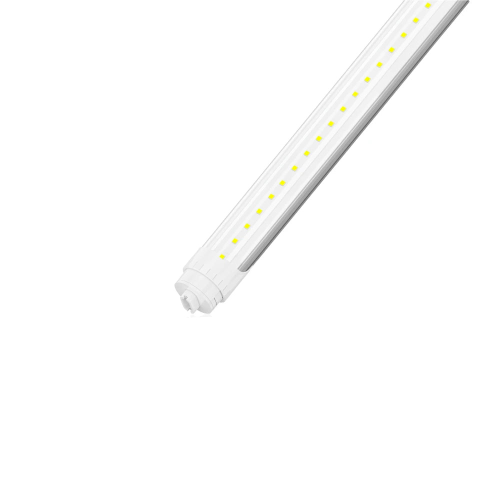 Efficient 8ft LED Tube Light - 40W, 5000K, 5000 Lumens, Clear Cover, R17D (25-Pack)