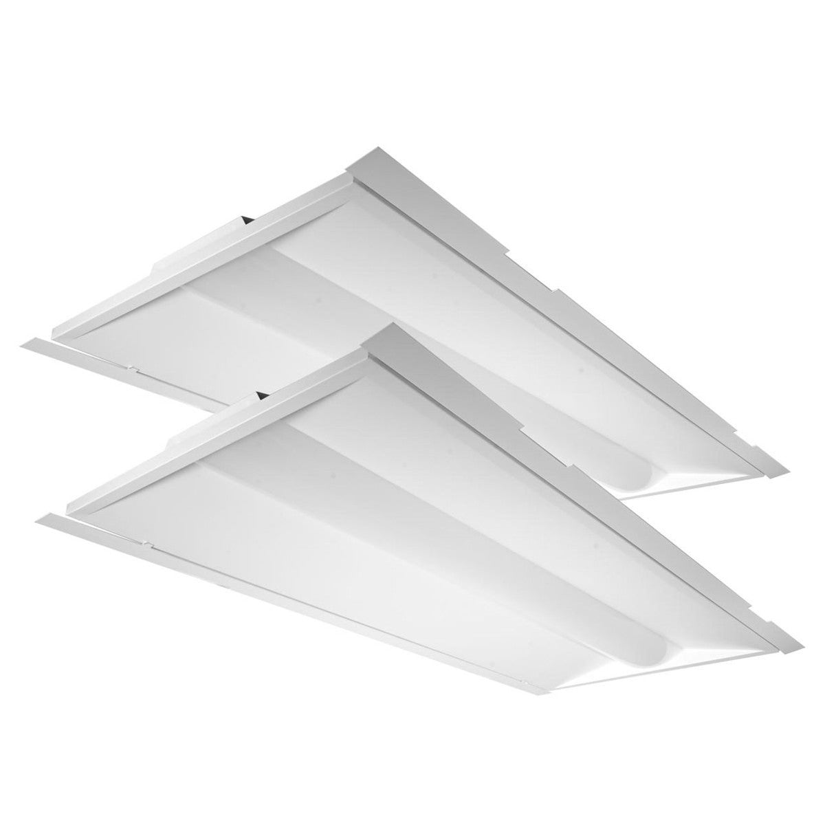 2X4 LED Troffer Retrofit - 30W/40W/50W - Color Changeable - 6250 Lumens - 120-277VAC - Dimmable - ETL Listed - DLC Premium - 2-Pack